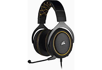 CORSAIR HS60 PRO Oyuncu Kulaklığı, 7.1 Surround, PC, Xbox, PS5, PS4, Nintendo Switch - Sarı (CA-9011214-EU)