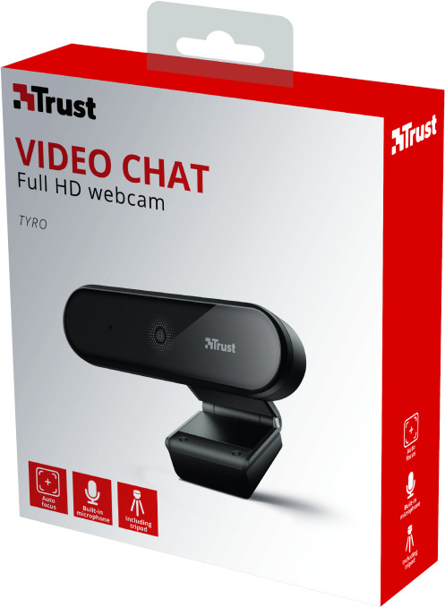 TRUST Webcam Tyro Full HD 1080 p Noir (23637)