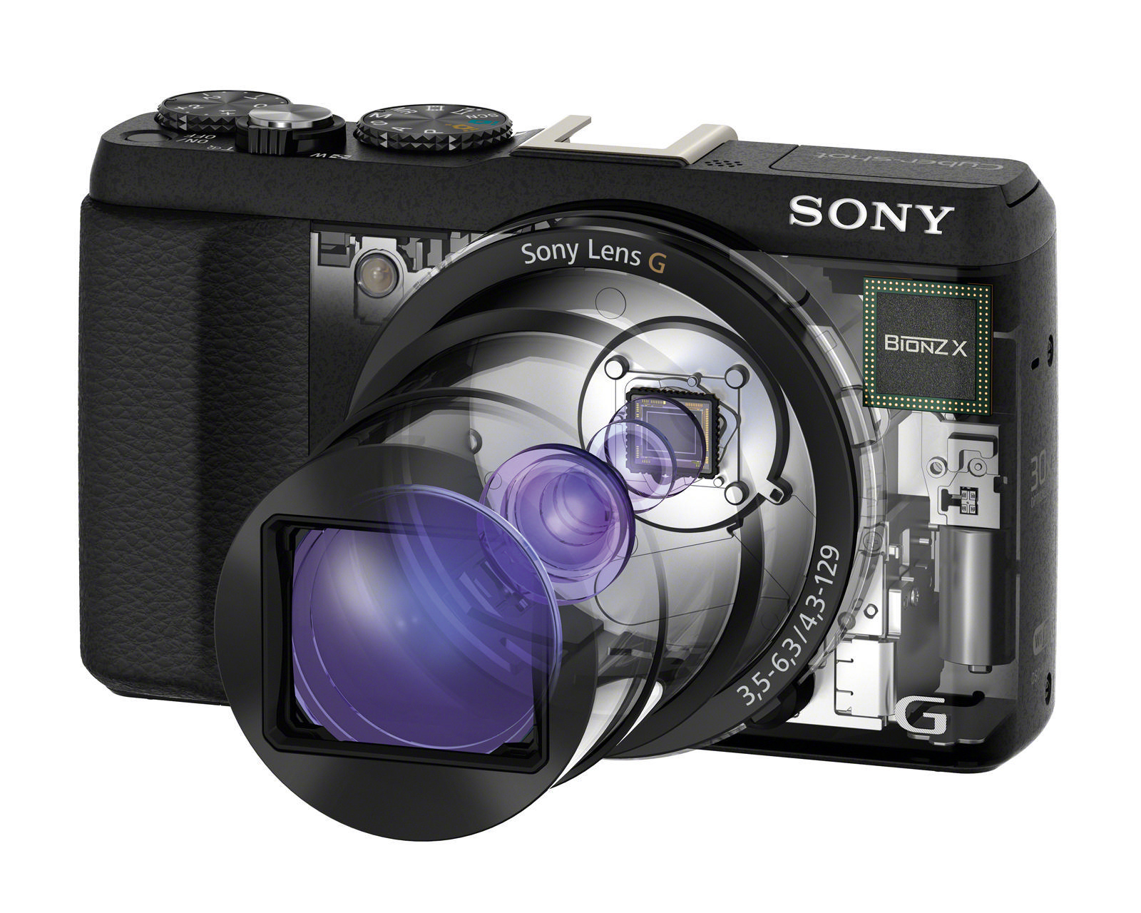 SONY Cyber-shot DSC-HX60 NFC Digitalkamera Schwarz, 30x opt. Zoom, TFT-LCD, Xtra Fine, WLAN
