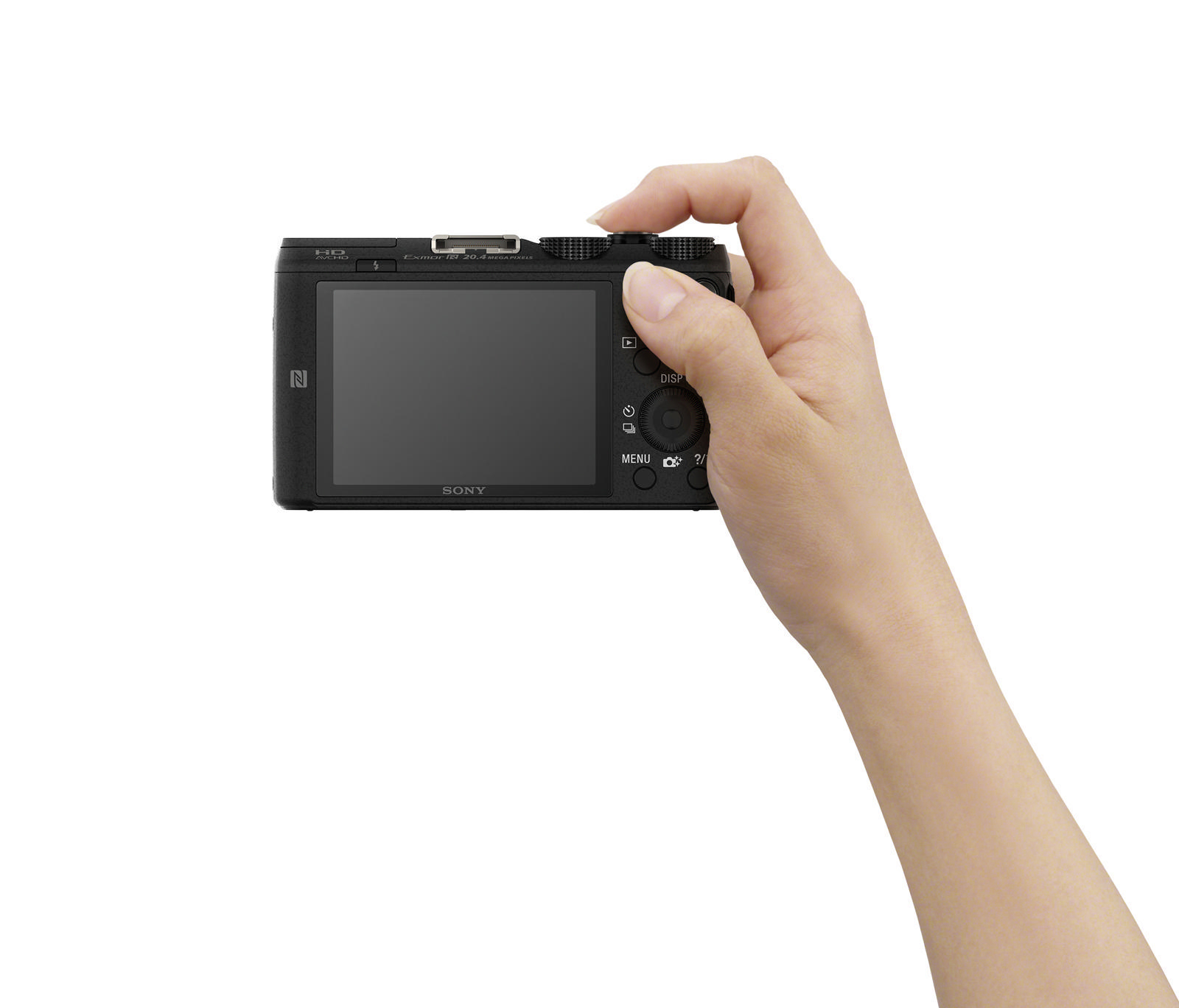 SONY Cyber-shot DSC-HX60 NFC Digitalkamera Schwarz, 30x opt. Zoom, TFT-LCD, Xtra Fine, WLAN