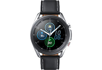 SAMSUNG Galaxy Watch3 (45 mm) LTE - Montre intelligente (Largeur : 22 mm, Cuir, Argent)