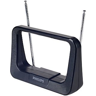 Antena TV Interior - Philips SDV1226/12, 28 dB, Negro