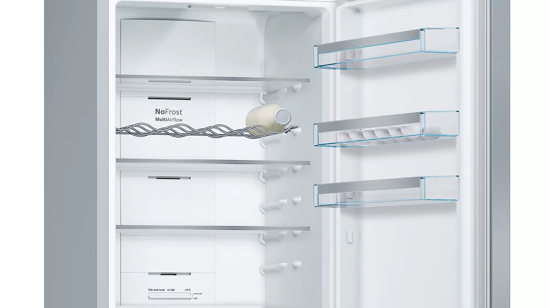 Frigorífico combi - Bosch KGN397LEQ, 39 dB, No Frost, 366 l, Inox