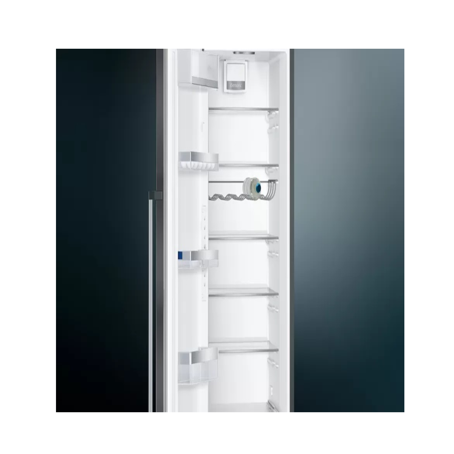 Frigorífico una puerta - Siemens KS36VAXEP, 346 l, Circulación dinámica, 180 cm, 39 dB, Plata