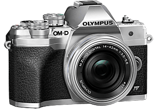 OLYMPUS OM-D E-M10 Mark IV Body + M.Zuiko Digital ED 14-42mm F3.5-5.6 EZ Pancake - Appareil photo à objectif interchangeable Argent
