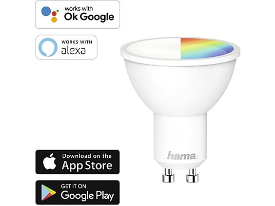 HAMA WiFi-LED GU10, 5.5 W - Lampadina LED (Bianco)