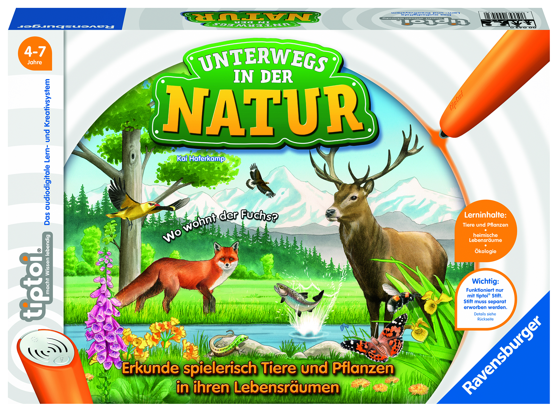 RAVENSBURGER tiptoi® Unterwegs in der Natur tiptoi Spiele/Puzzles, Mehrfarbig