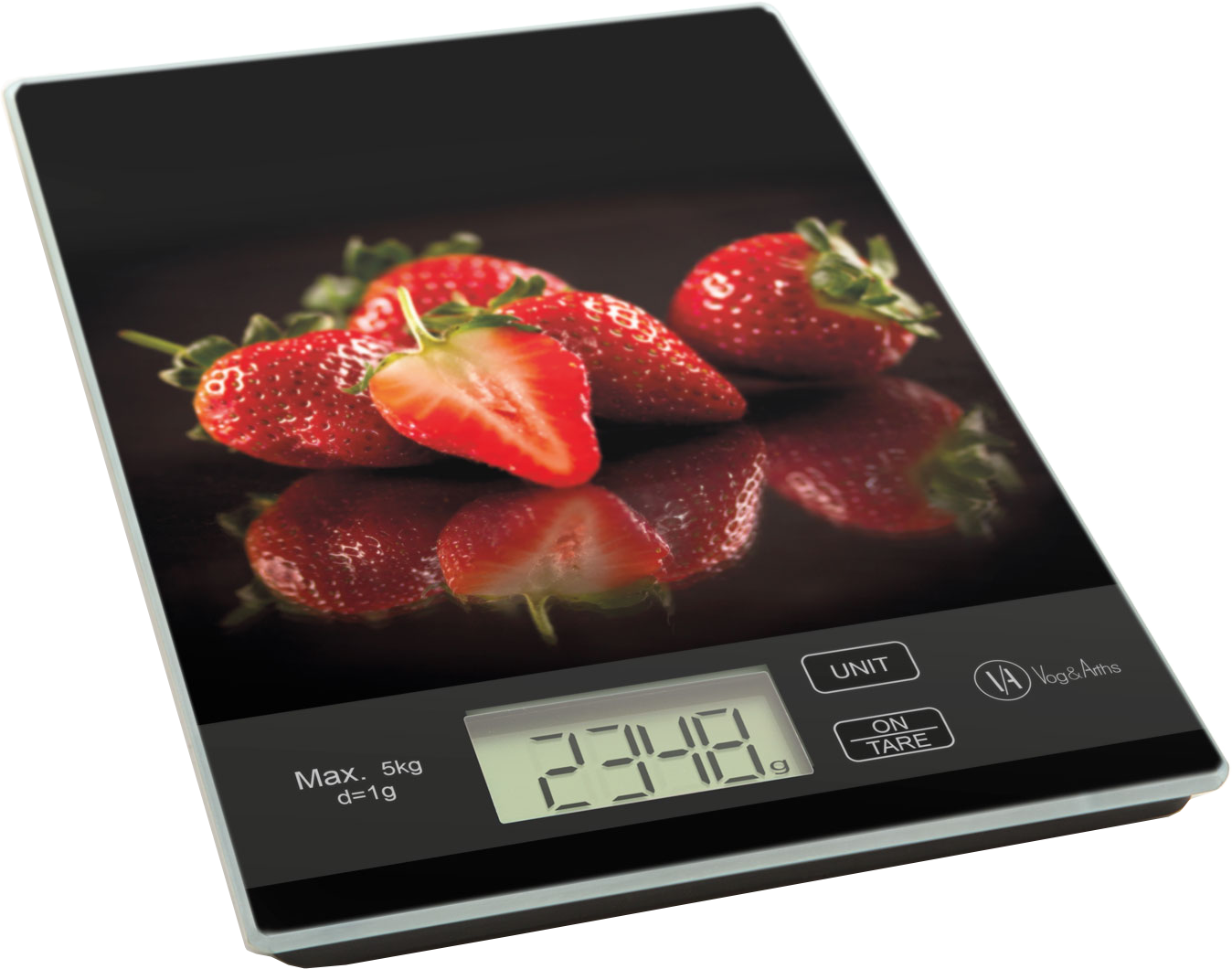 DELIGHT 57267L Konyhai mérleg, eper, fekete