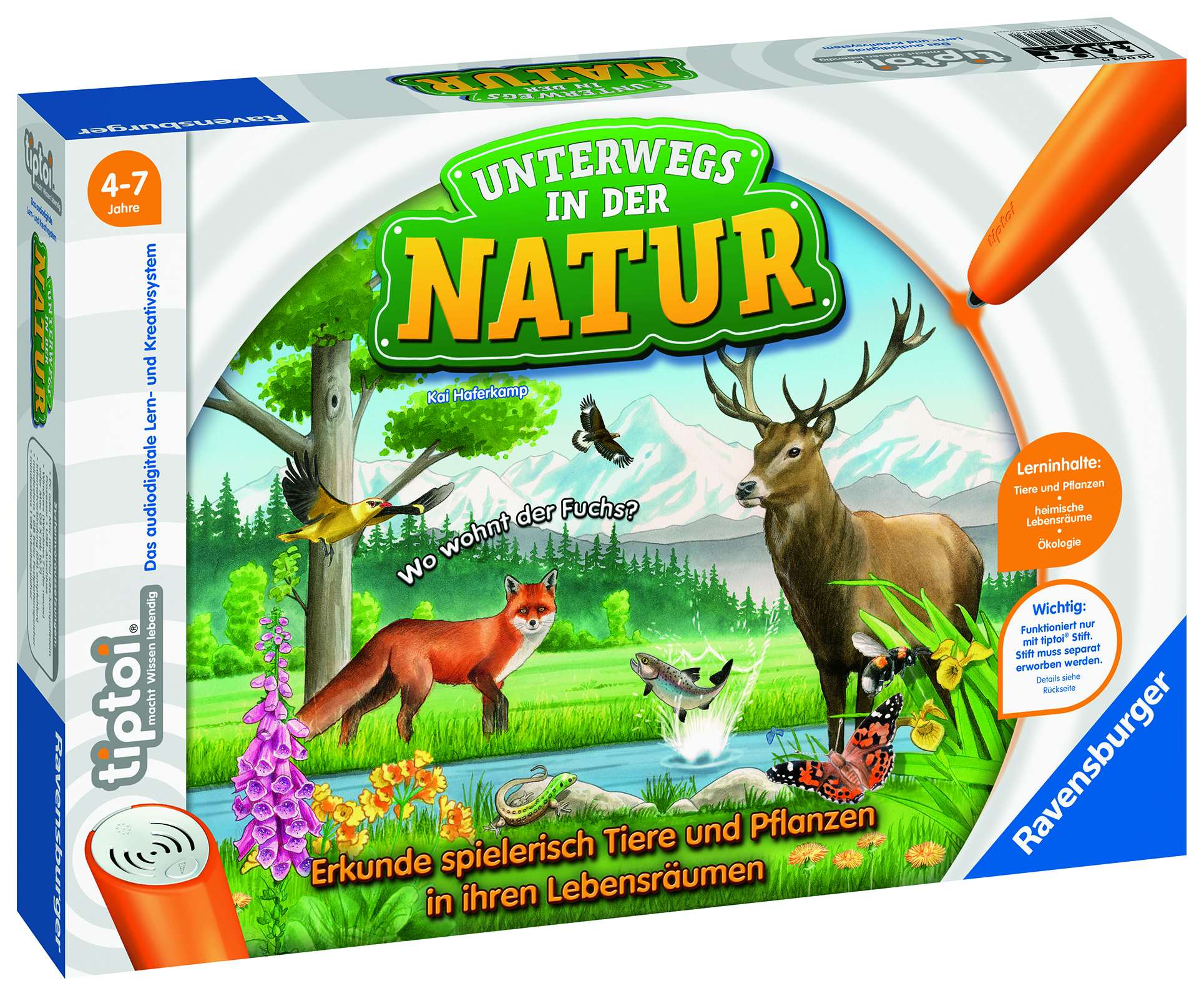 RAVENSBURGER tiptoi® Unterwegs in der Natur tiptoi Spiele/Puzzles, Mehrfarbig