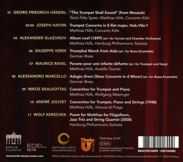 CD-Rückseite, Trackliste, deutscher Text, mit Logo der klassischen Musik.