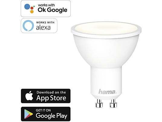HAMA WiFi-LED GU10, 5.5 W - Ampoule LED (Blanc)