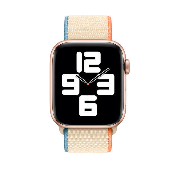 APPLE 44 mm Sport Loop, Ersatzarmband, Creme