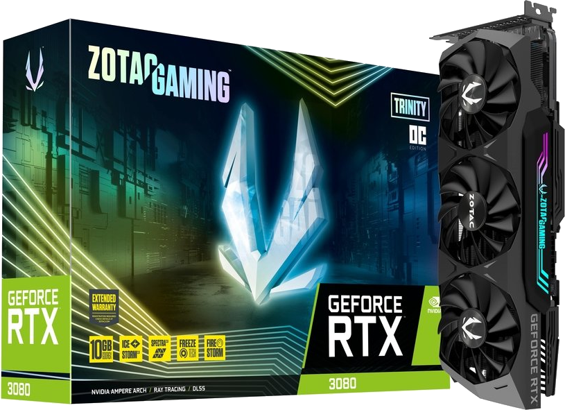 ZOTAC Grafikkarte GeForce RTX 3080 Trinity OC, 10GB (ZT-A30800J-10P)