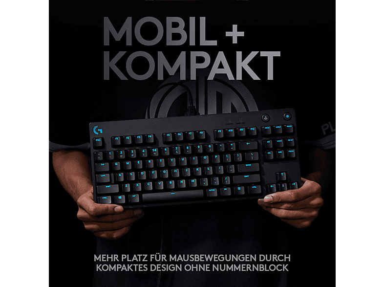 LOGITECH Clicky G Pro Mechanical, Gaming Tastatur, Mechanisch, Sonstiges, kabelgebunden, Schwarz