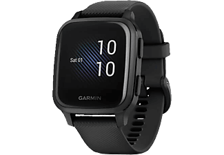 GARMIN Venu Sq Music - Montre intelligente (125 - 190 mm, Silicone, Noir / Ardoise)