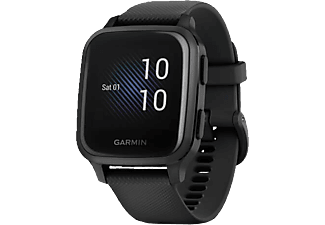 GARMIN Venu Sq Music - Smartwatch (125 - 190 mm, Silikon, Schwarz/Schiefer)