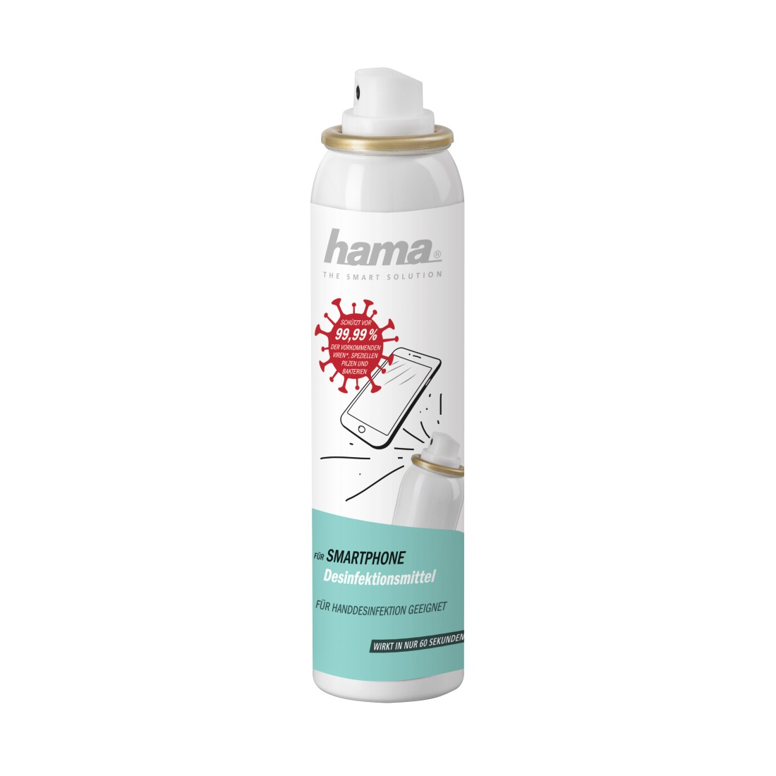 HAMA 100 ml Smartphone-Desinfektionsmittel Mehrfarbig