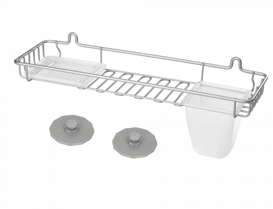 METALTEX 402716 Artic Fürdőszobai hosszú polc, 38x12x15 cm