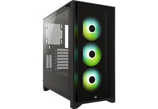 CORSAIR iCUE 4000X RGB Tempered Glass Mid-Tower - PC Gehäuse (Schwarz)