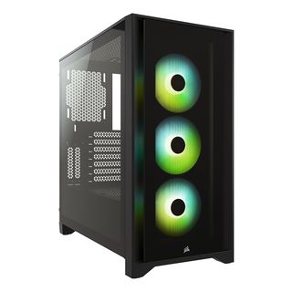 CORSAIR iCUE 4000X RGB Tempered Glass Mid-Tower - Case del PC (Nero)
