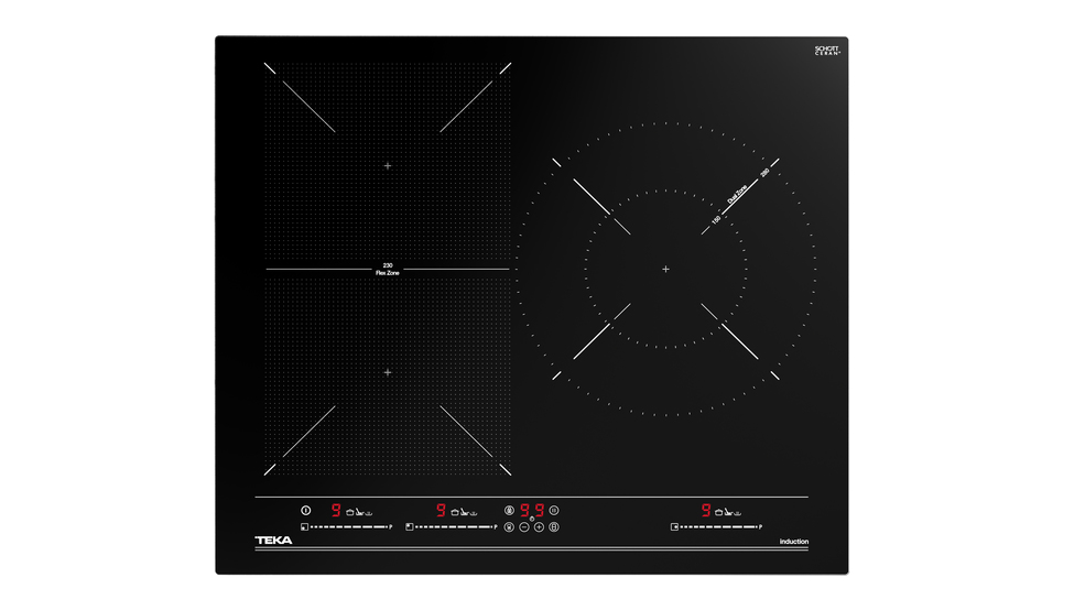 Encimera - TEKA ITF 65320 BK MSP, Vitrocerámica,  Eléctrica, Inducción, 3, 28 cm, Negro