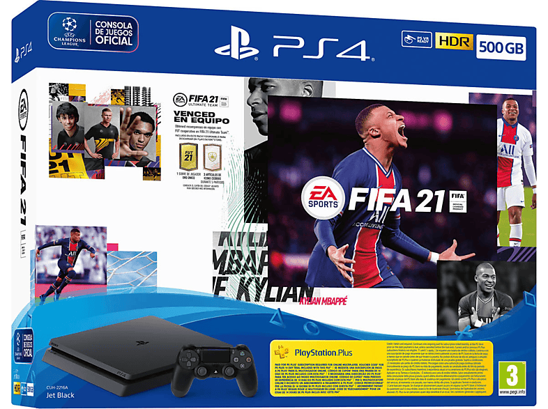 Teleurgesteld kleinhandel smal REACONDICIONADO Consola | Sony PS4 Slim 500 GB + FIFA 21