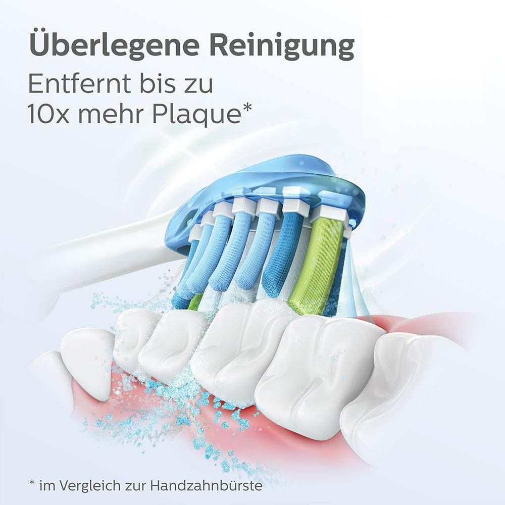 PHILIPS HX9042/17 Premium Plaque Defense Sonicare 2er Pack Aufsteckbürste