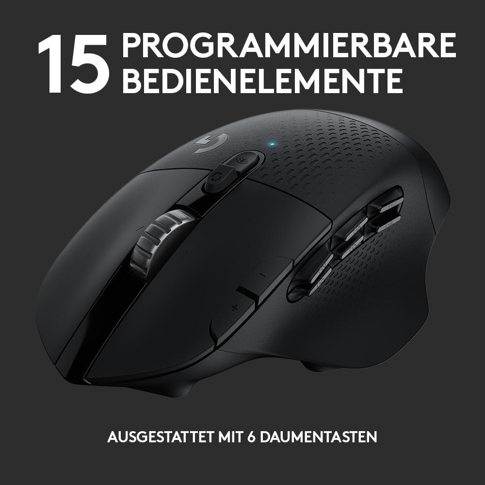 LOGITECH G604 Lightspeed Wireless Gaming Maus, Schwarz