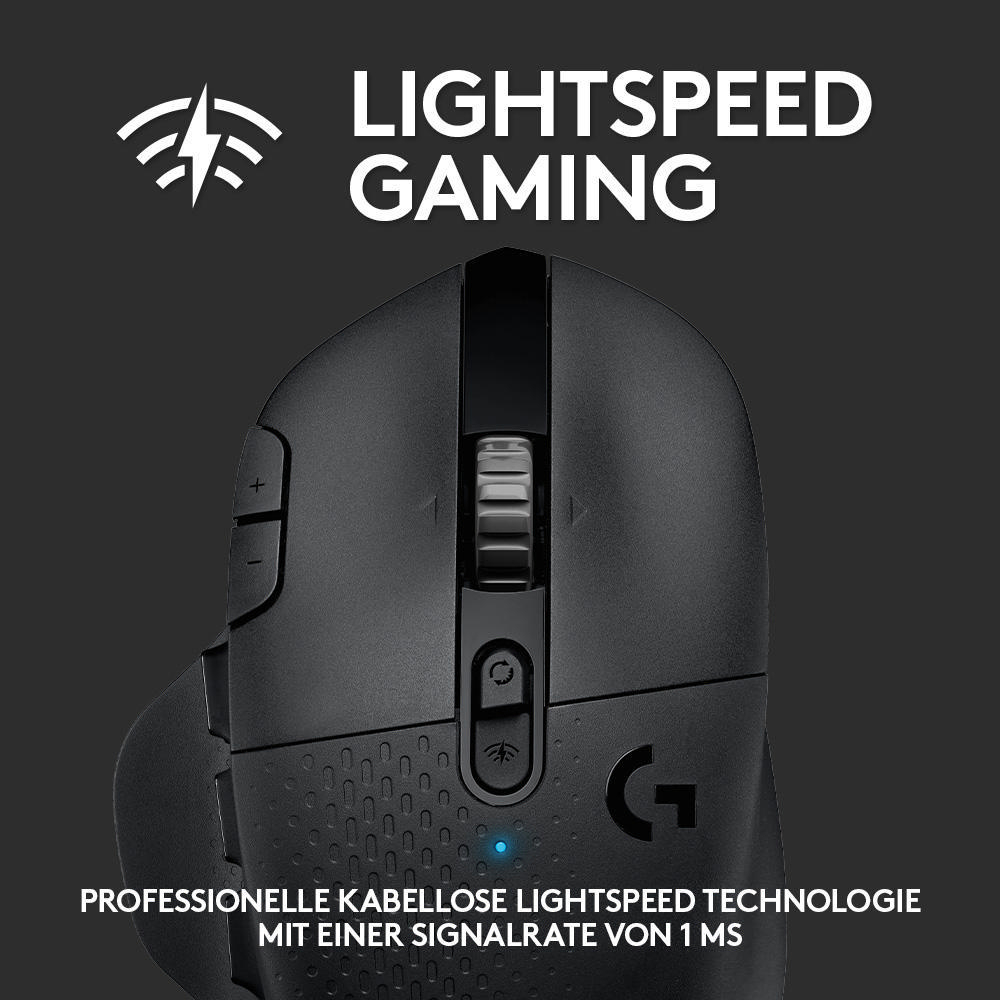LOGITECH G604 Lightspeed Wireless Gaming Maus, Schwarz