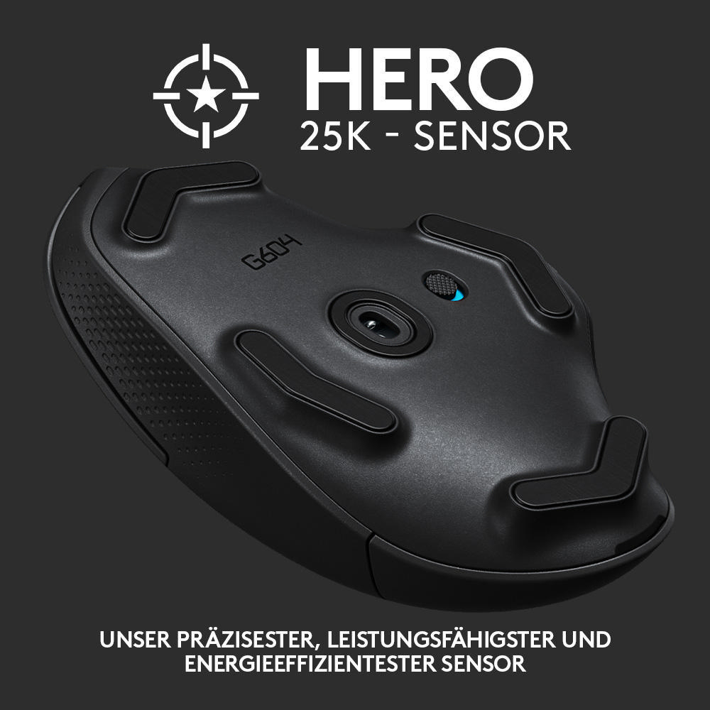 LOGITECH G604 Lightspeed Wireless Gaming Maus, Schwarz