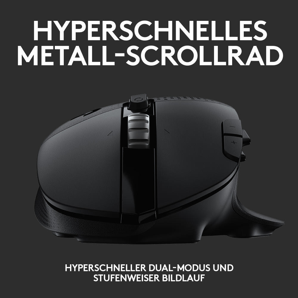 LOGITECH G604 Lightspeed Wireless Gaming Maus, Schwarz