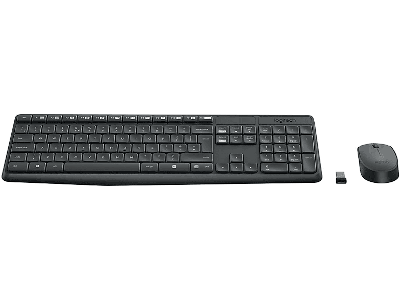 Thumbnail - LOGITECH MK235 Combo Wireless, Tastatur & Maus Set, kabellos, Anthrazit
