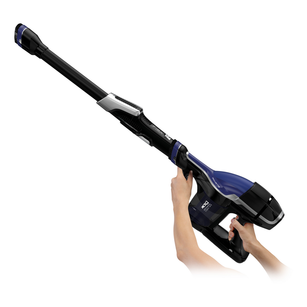 Aspirador escoba -  Rowenta RH9291, 3h, Sin bolsa, 0.65 l, 30 min, Negro /azul