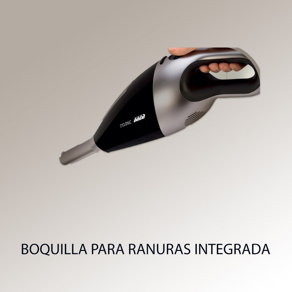 Aspirador de mano - Rowenta EXTENSO CYCLONIC AC4769 Potencia 7,2 V, Sistema Cyclonic, Autonomía 16