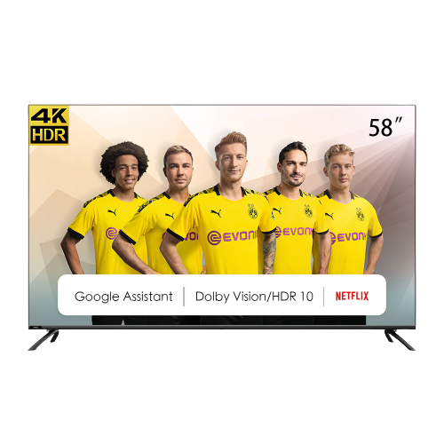 CHIQ U58H7S, 58 Zoll, 4K, Android 9.0, Smart TV, HDR10, HLG, schwarz