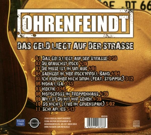 CD-Cover mit Titelliste und Gitarrenbild in Braun- und Goldtönen, mit deutschem Text.