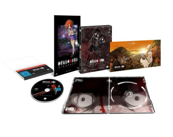DVD-Box-Set mit verschiedenen Bildern, darunter Anime-Charaktere und eine Stadtlandschaft.