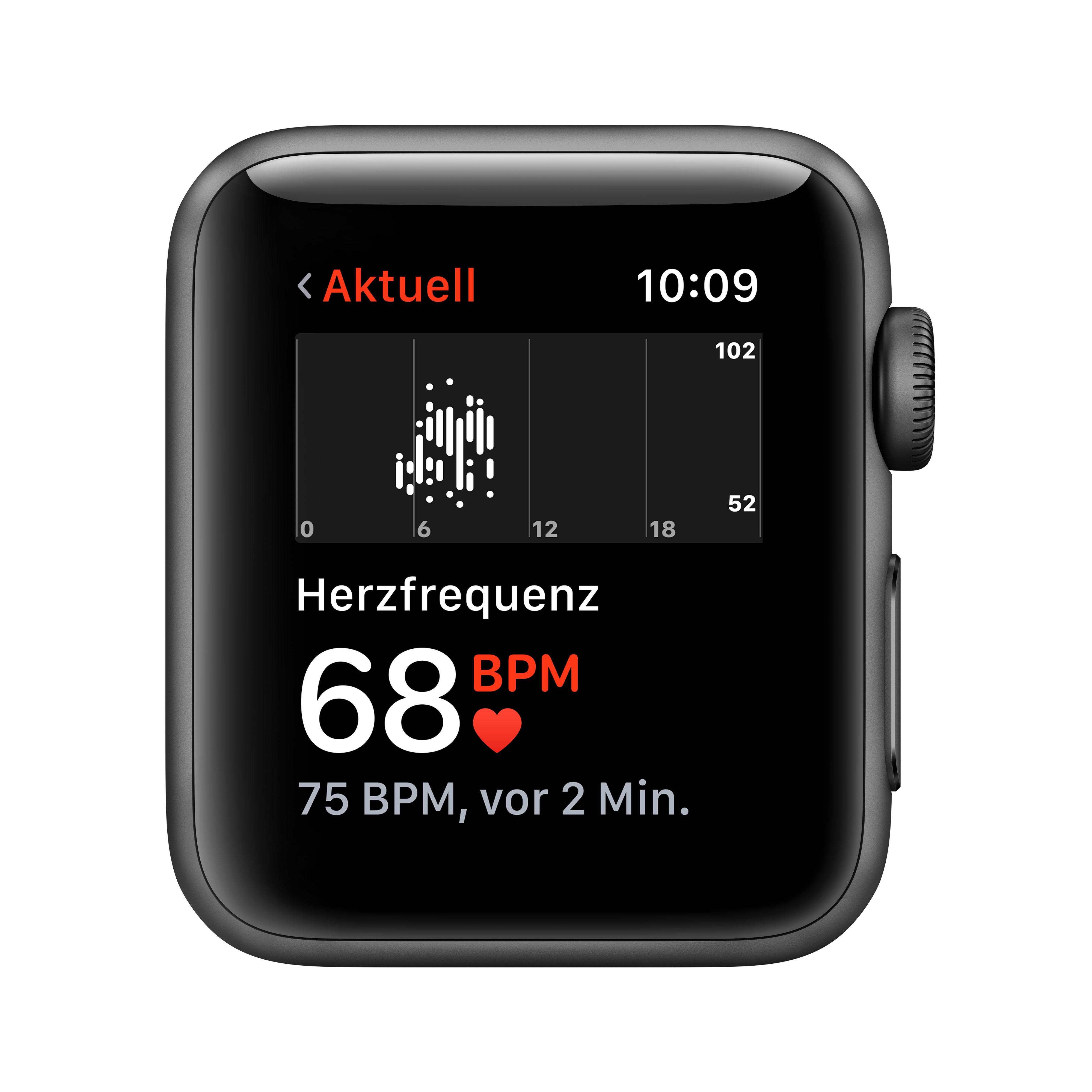 APPLE Watch Nike+ Series 3 38 mm Smartwatch Aluminium Kunststoff, 130-200 mm, Space Grau mit Sportarmband Anthrazit