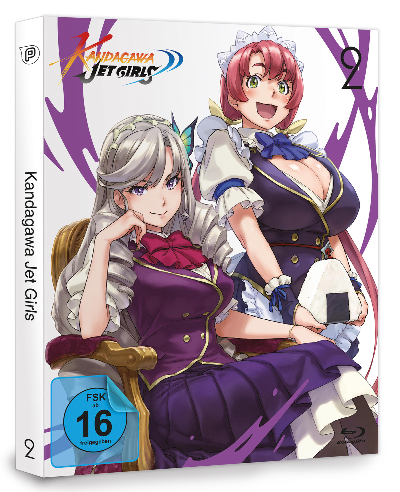 Anime-DVD-Cover mit zwei weiblichen Charakteren, japanischem Text und einem Rating-Label.