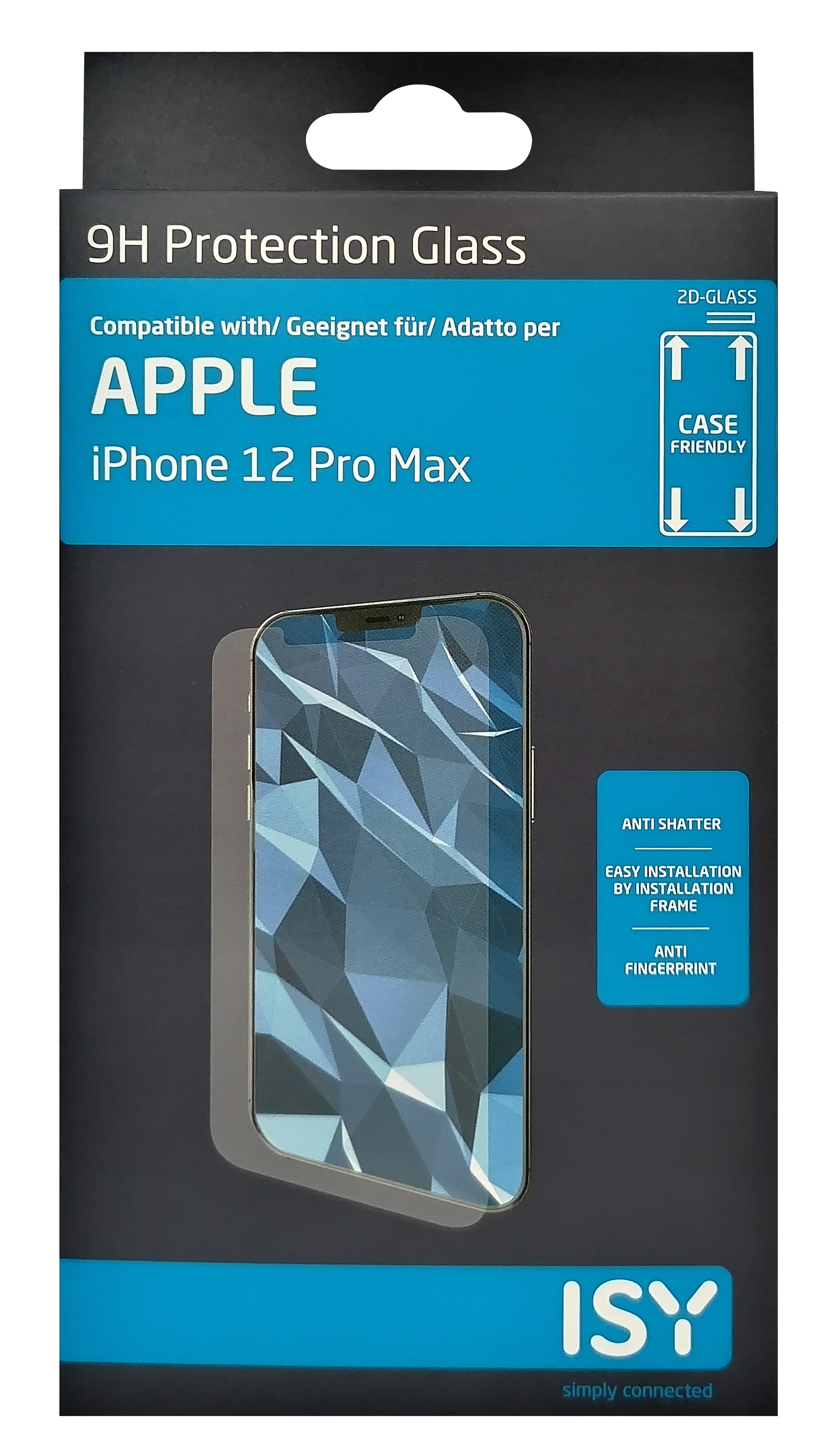 Verpackung für iPhone 12 Pro Max Displayschutzfolie.