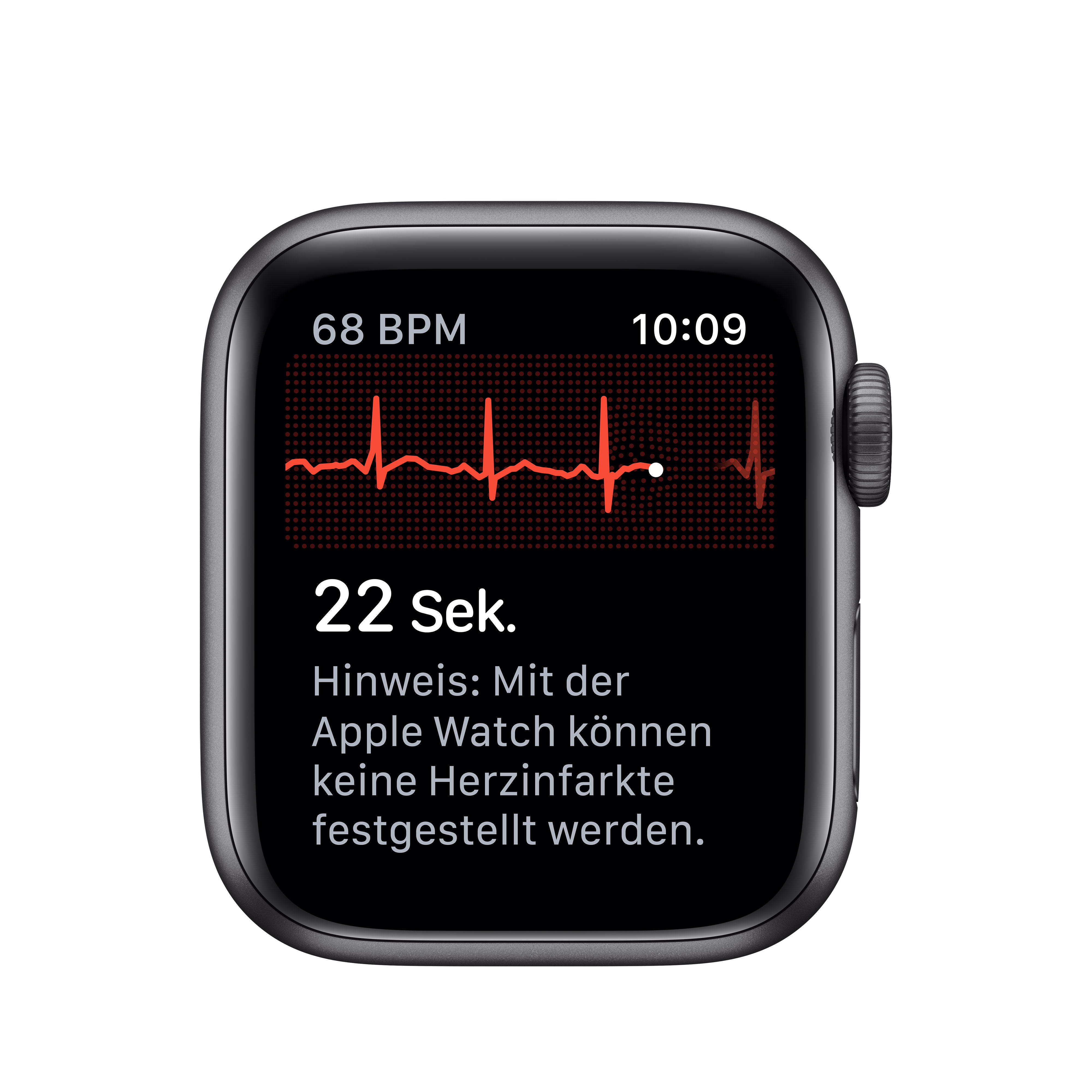 APPLE Watch Nike Series 5 (GPS + Cellular) 40mm Smartwatch Aluminium Fluorelastomer, 130 - 200 mm, Armband: Anthrazit  Schwarz, Gehäuse: Space Grey