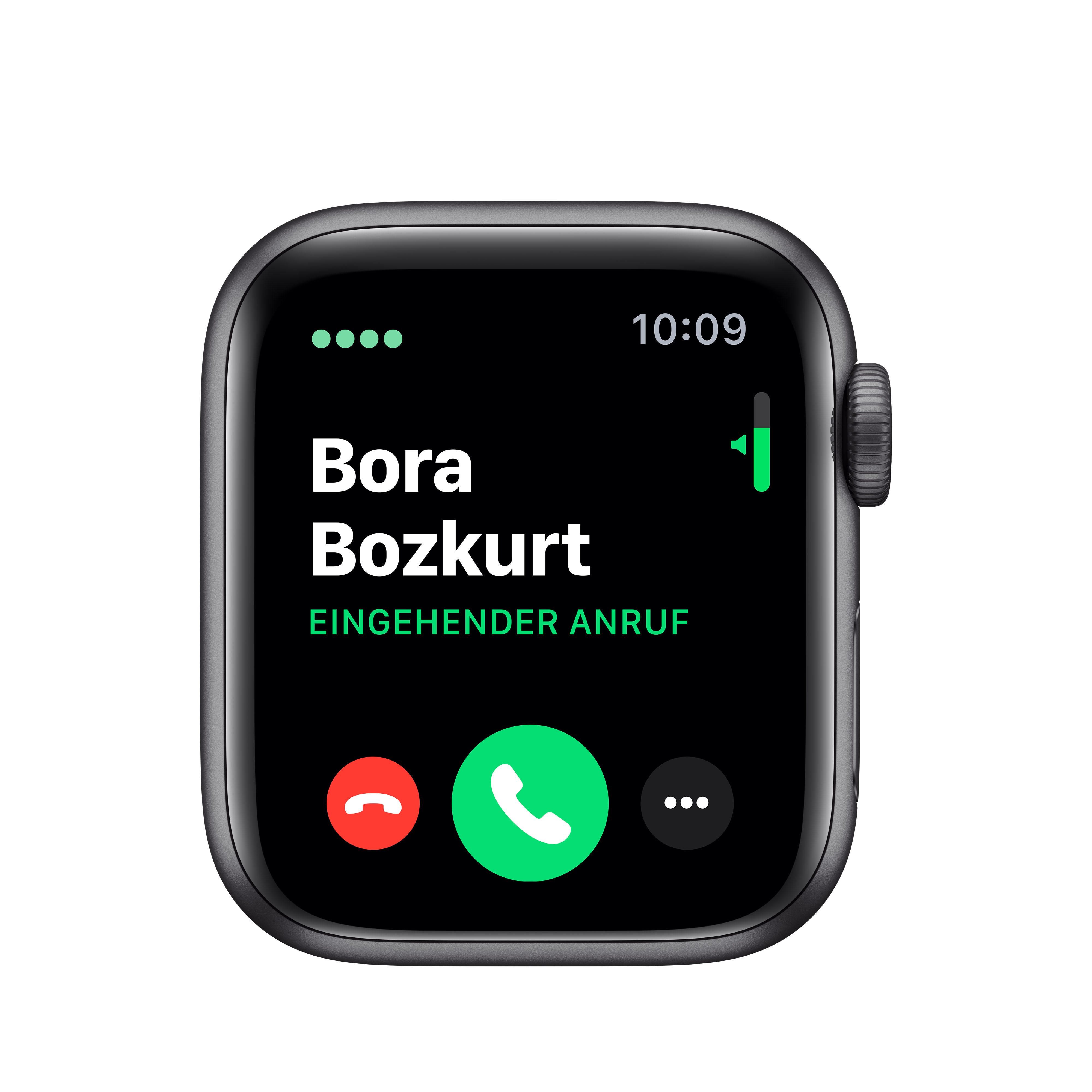 APPLE Watch Nike Series 5 (GPS + Cellular) 40mm Smartwatch Aluminium Fluorelastomer, 130 - 200 mm, Armband: Anthrazit  Schwarz, Gehäuse: Space Grey