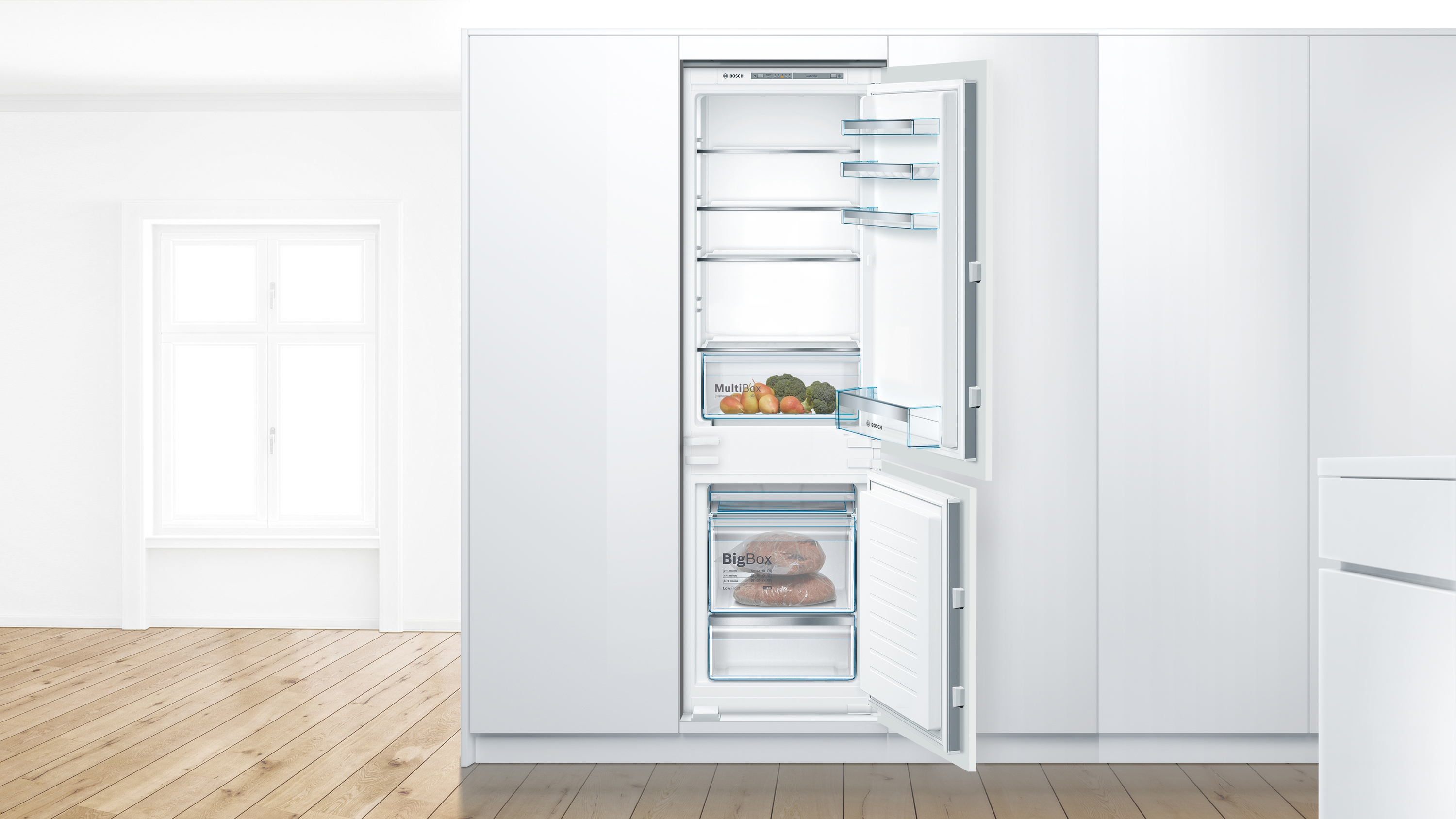 Frigorífico combi - Bosch KIV86VSF0, 267 l, 38 dB, Blanco