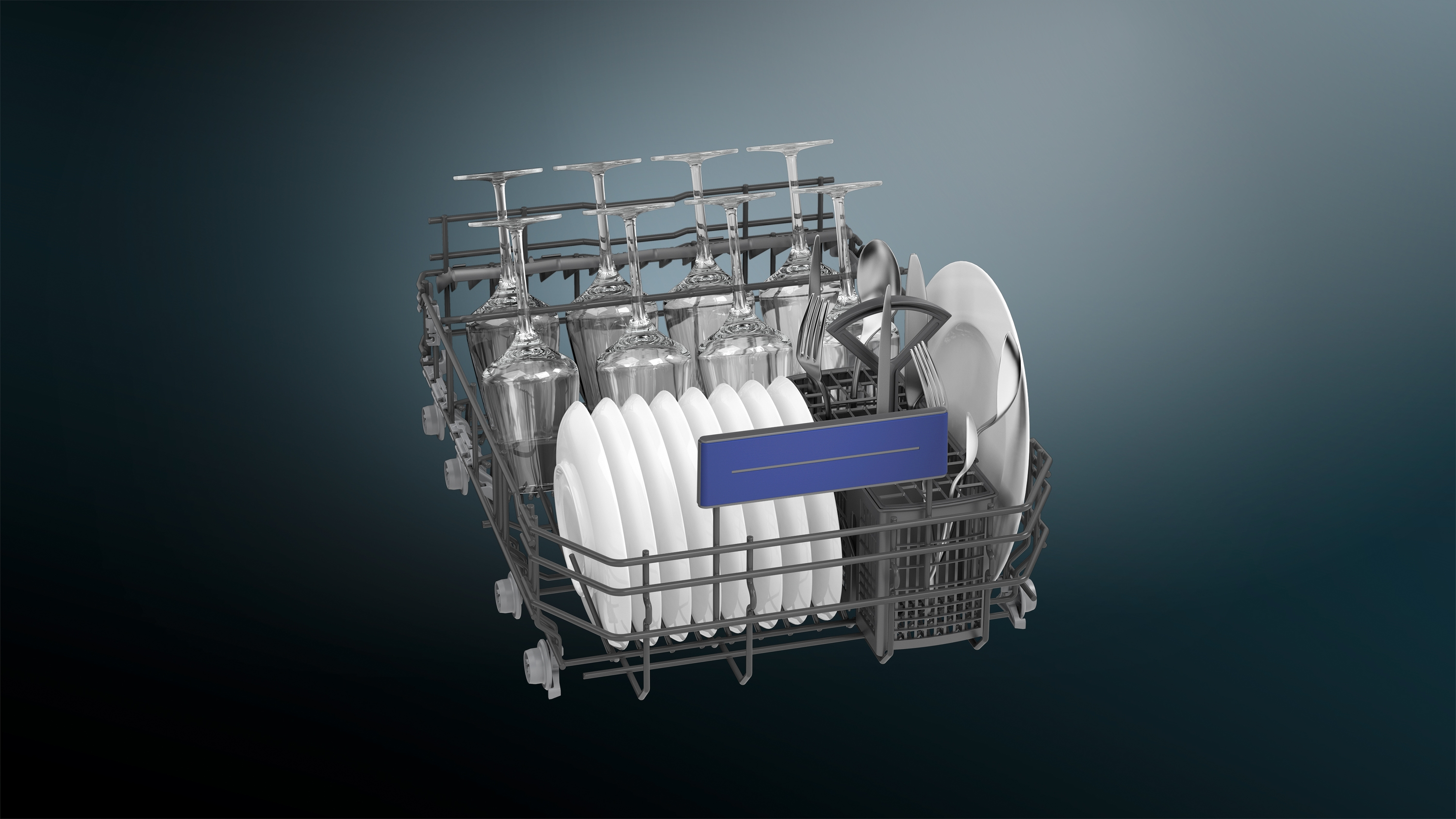 Lavavajillas integrable - Siemens SR63EX28KE, 9 servicios, 5 programas, 45 cm, Motor iQdrive™. Inox