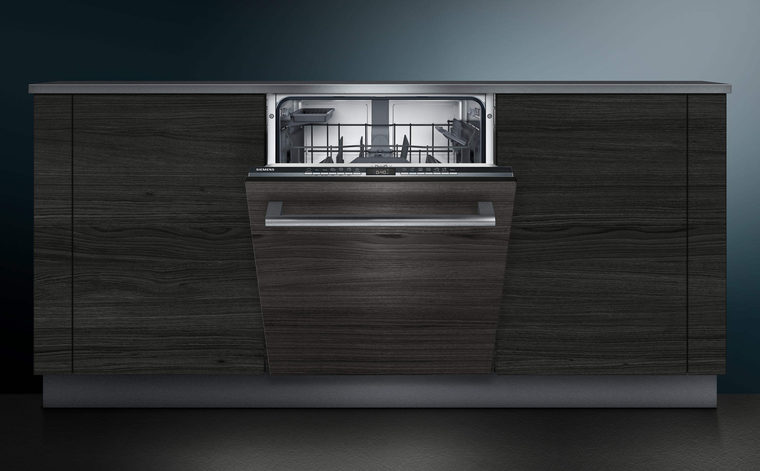 Lavavajillas - Siemens SN63HX52AE, Integrable, 13 servicios, 6 programas, 60 cm., A++, Gris