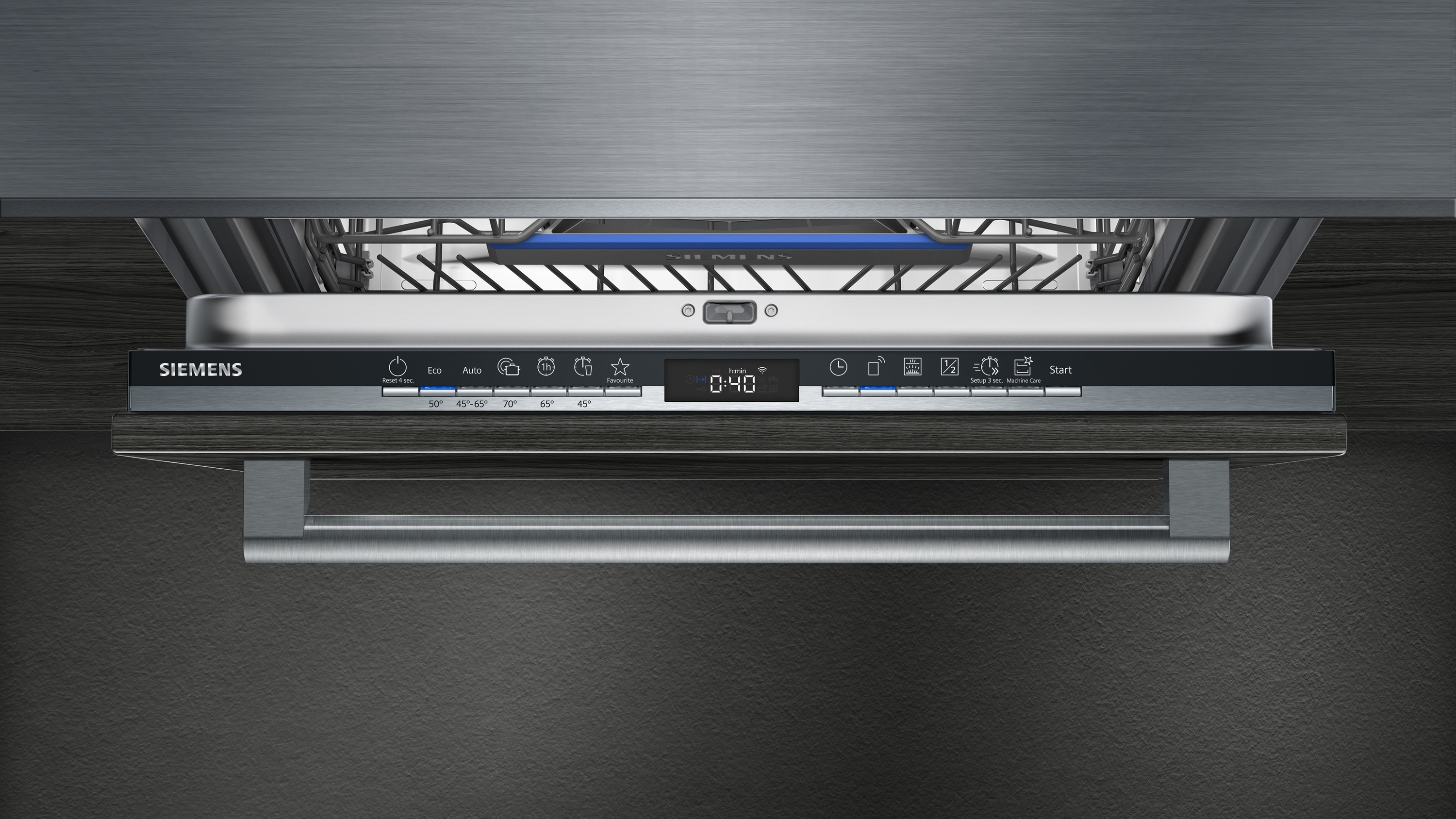 Lavavajillas - Siemens, SN61HX04AE, Integrable, 14 servicios, 6 programas, 60 cm., A++, Gris