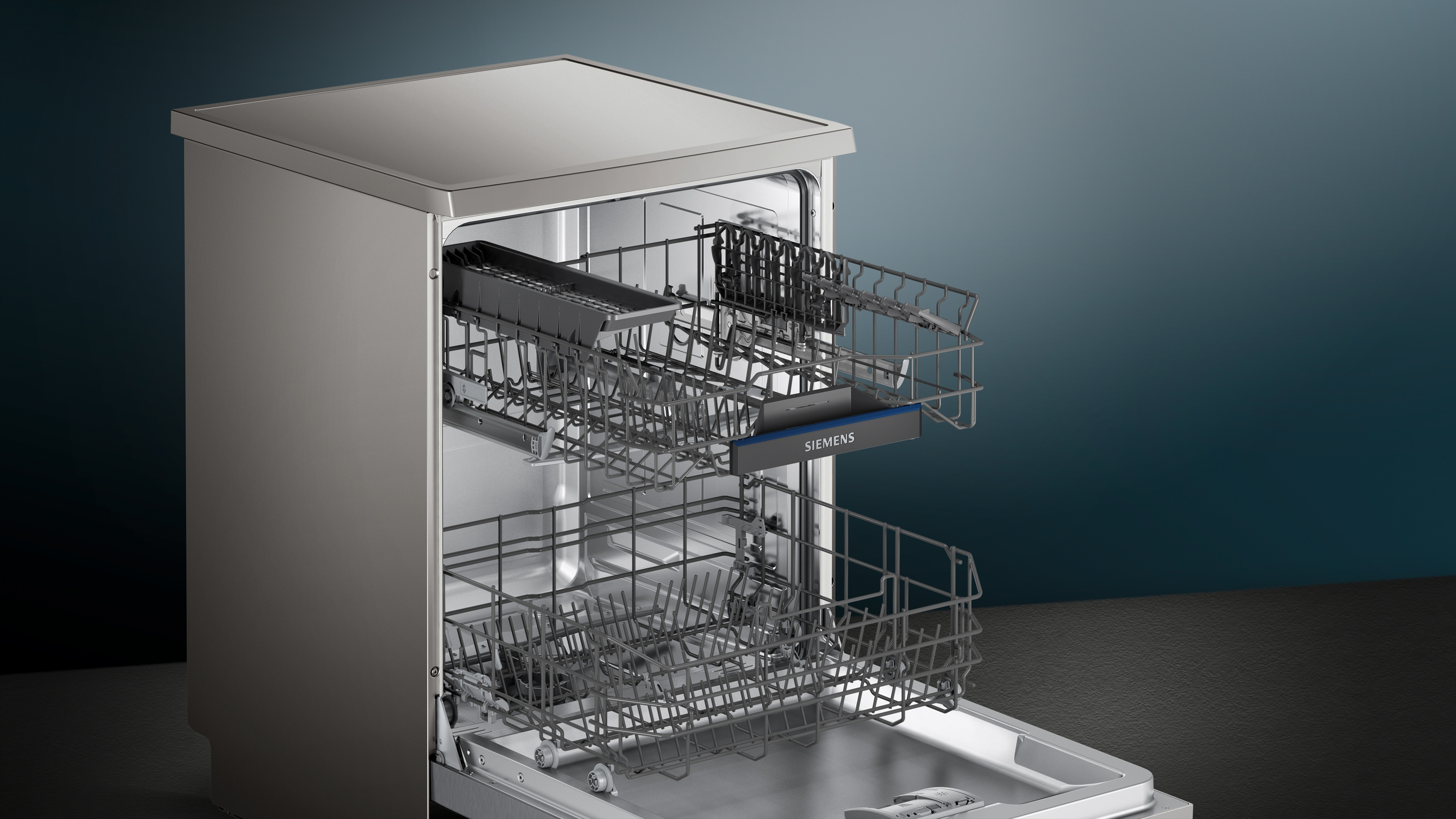 Lavavajillas - Siemens SN23EI14AE, Independiente, 13 servicios, 6 programas, 60 cm., Inox