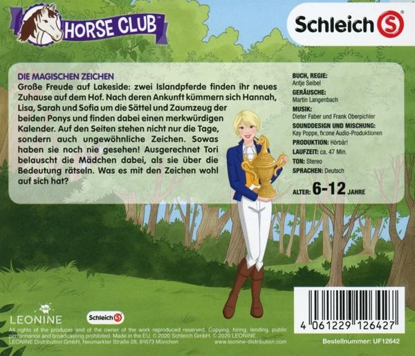 Rückseite eines Buches mit Cartoon-Bildern und deutschem Text.