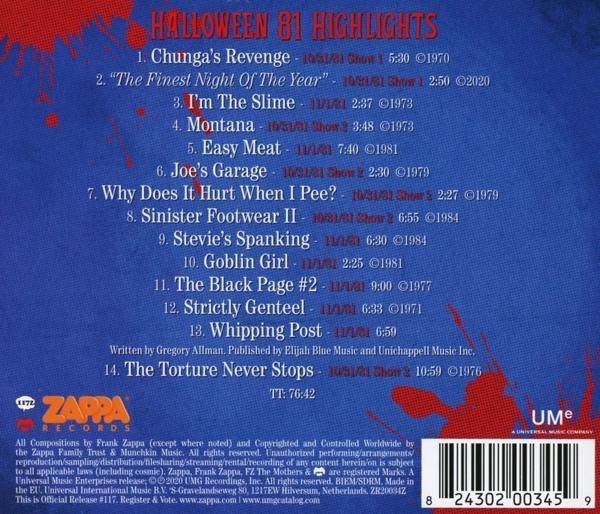 Frank Zappa - Halloween 81  - (CD)