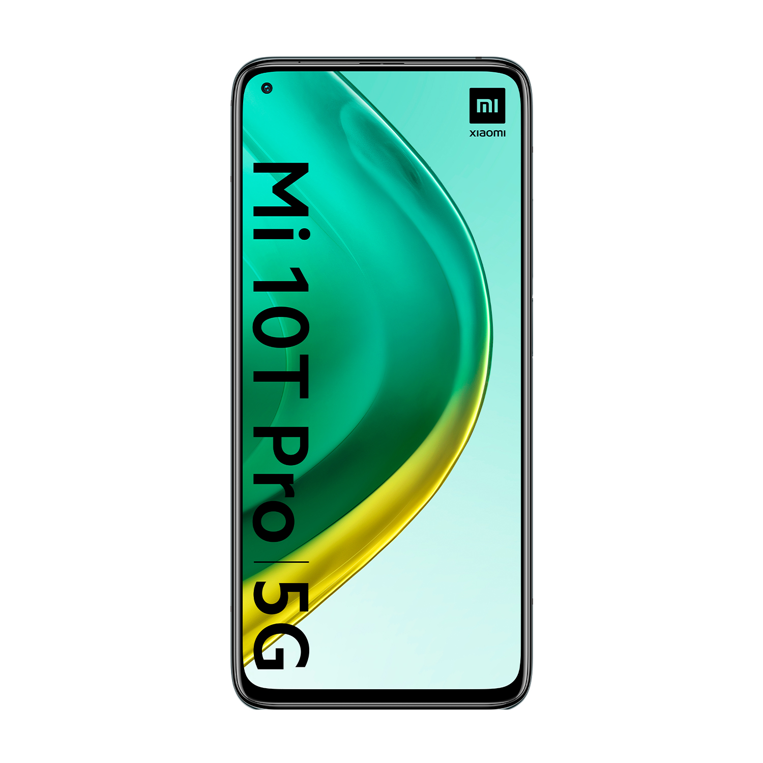 Smartphone mostrando texto en la pantalla con el logo de Xiaomi.